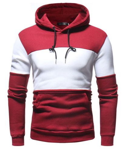 ZITY Men's Long Sleeve Color Block with Pocket Casual Hoodie-DUMHD05001|Zitysports