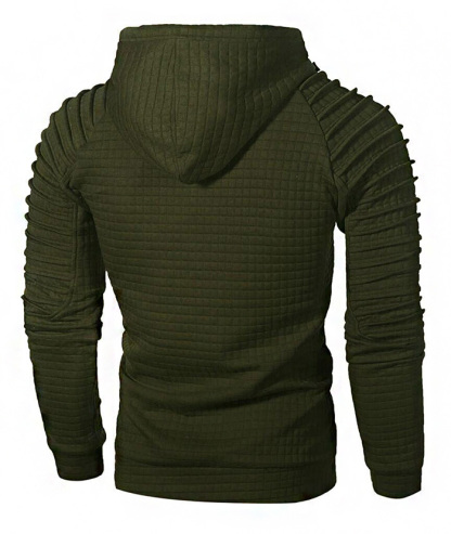 ZITY Men's Fashion Solid Color Casual Slim Fit with Kangaroo Pocket Hoodie-DUMFH05019|Zitysports