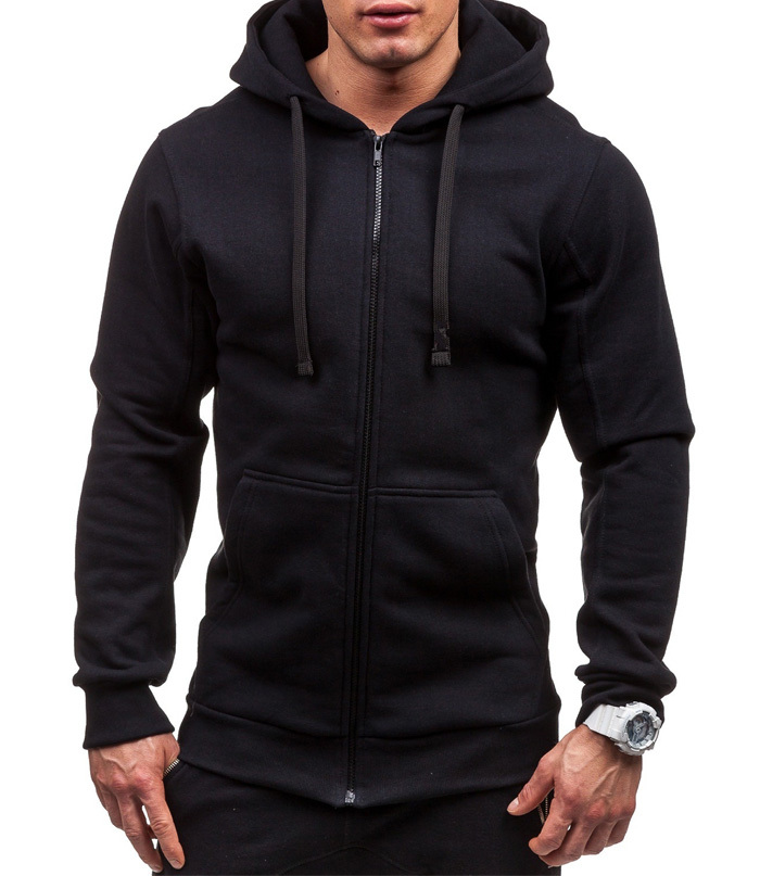 ZITY Men's Long Sleeve Full Zipper Casual Hoodie with Kangaroo Pockets-DUMHD05003|Zitysports