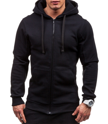 ZITY Men's Long Sleeve Full Zipper Casual Hoodie with Kangaroo Pockets-DUMHD05003|Zitysports