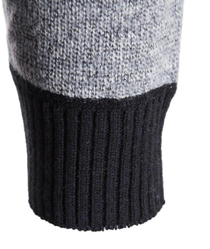 ZITY Men's Knitted Long Sleeve Full Zip Up Plus Size Casual Hoodie-DUMSW05059|Zitysports