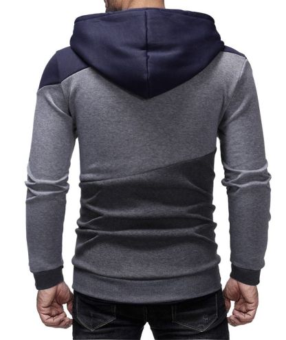 ZITY Men's Long Sleeve Three Color Splicing Cotton Hoodie-DUMFH05106|Zitysports