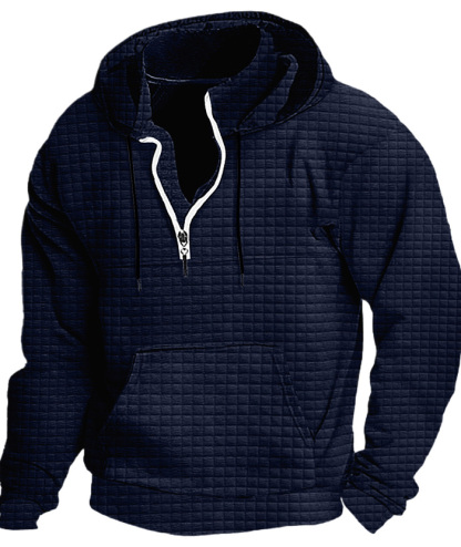ZITY Men's Trendy Fashion Waffle Knit Sweatshirt Hoodie-DUMFH04886|Zitysports