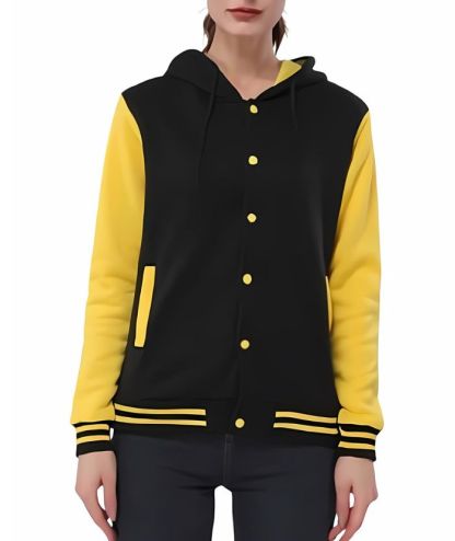 ZITY Women's Plus Size Long Sleeve Button Up Casual Hoodie-DUWHD05075|Zitysports