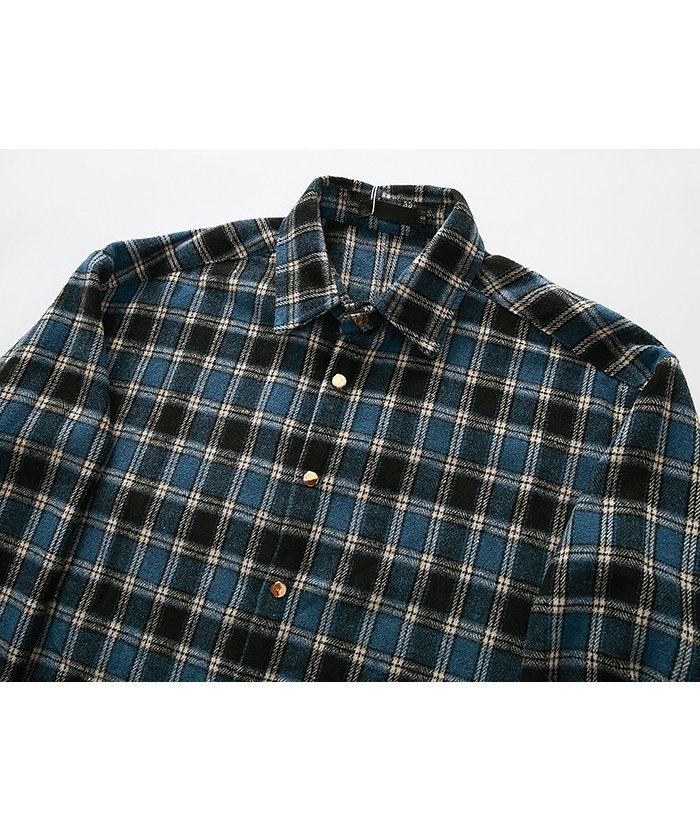 ZITY Men's Long Sleeve Cotton Plaid Flannel Shirt-DUMLT05315|Zitysports