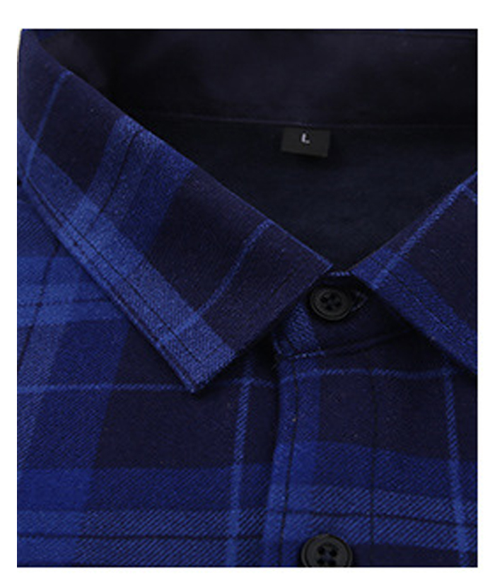 ZITY Men's Oversize Button Up Long Sleeve Plaid Shirt-DUMLT05362|Zitysports