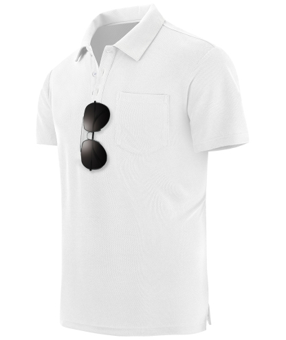 ZITY Men's Solid Color Fast Dry Neck Air Force with Pocket Polo Shirt-ZPK008914 | Zitysports