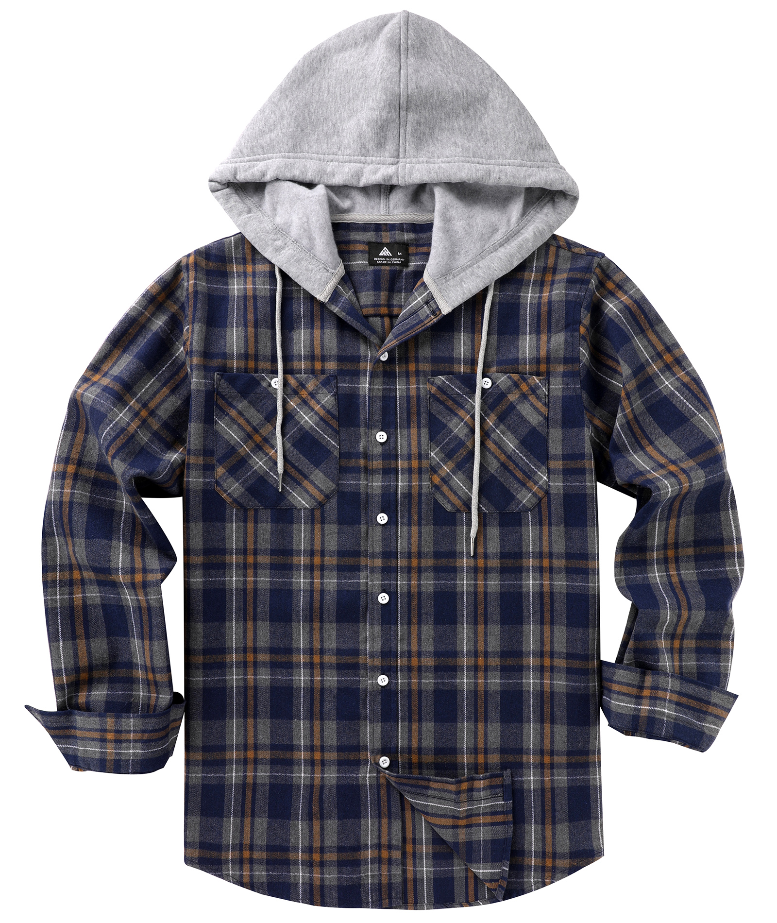 ZITY Men's Soft Flannel Long Sleeve Plaid Shirt-ZPK006234