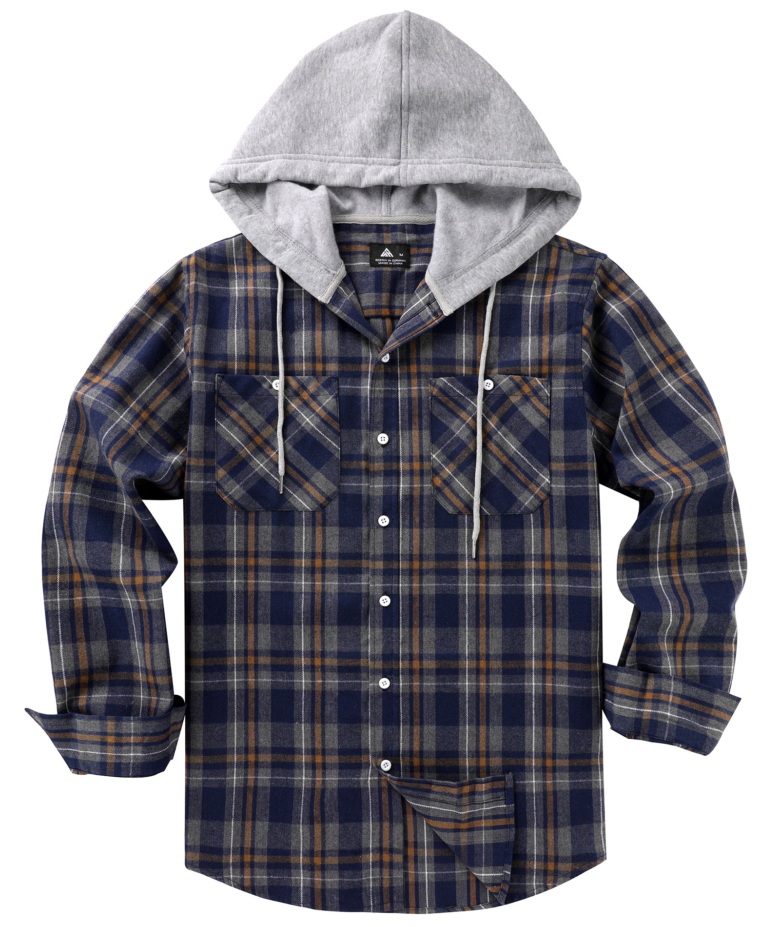 ZITY Men's Soft Flannel Long Sleeve Plaid Shirt-ZPK006234