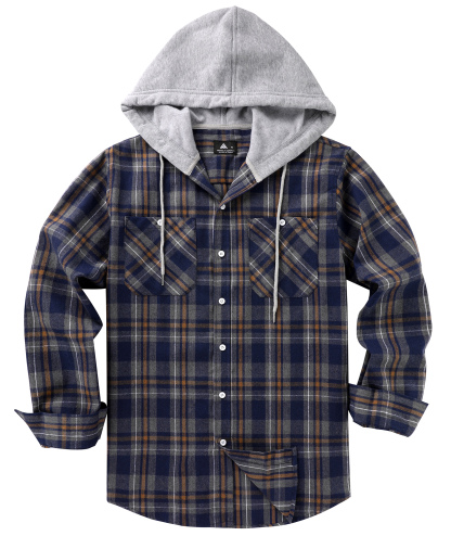 ZITY Men's Soft Flannel Long Sleeve Plaid Shirt-ZPK006234