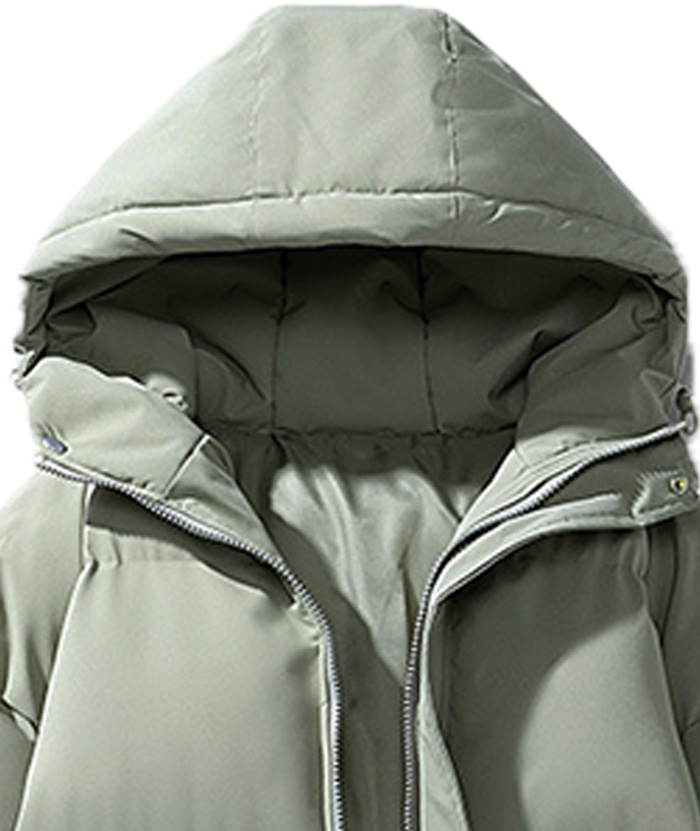 ZITY Men's Full Zipper Solid Color Puffer Jacket-DUMCO05528