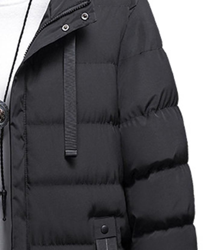 ZITY Men's Full Zipper Hooded Puffer Jacket-DUMCO05579