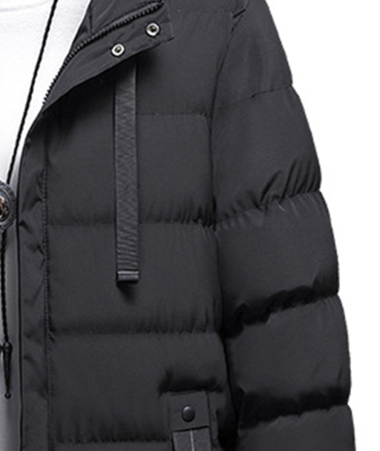 ZITY Men's Full Zipper Hooded Puffer Jacket-DUMCO05579