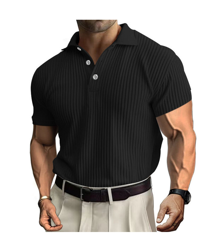 ZITY Men's Texture Casual Wrinkle Free Elasticity Short Sleeve Polo Shirt-ZPK010471 | Zitysports