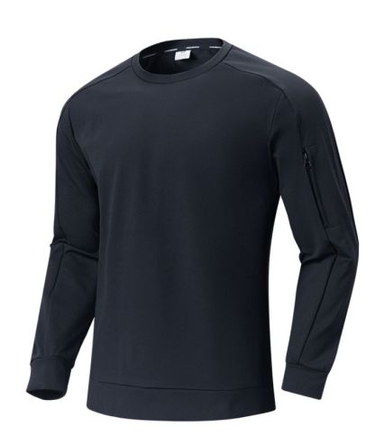 Men's Moisture Wicking Pullover Long Sleeve Polo Shirt-DUMLP05805