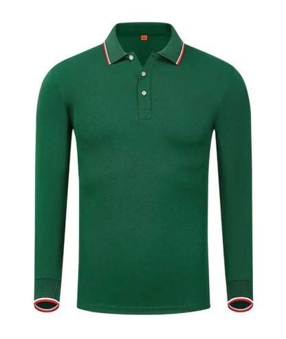 Unisex Casual Long Sleeve Sports Lapel Polo Shirt-DUMLP05917