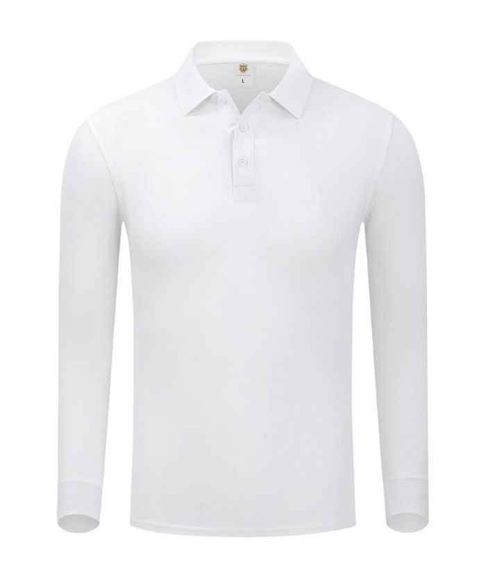 ZITY Unisex Long Sleeve Slim Fit Lapel Polo Shirt-DUMLP05922