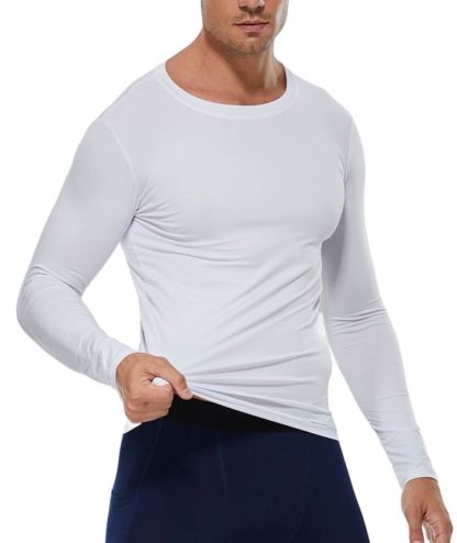 ZITY Men's Long Sleeve Round Neck Compression T-Shirt-DUMLS05951