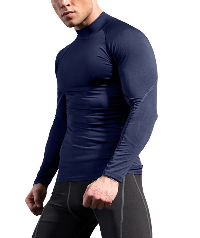 Men's Slim Fit Compression Athletic Fit Dri Fit T-Shirt-DUMLS05949