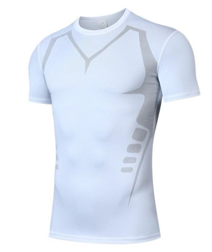 ZITY Men's Moisture-Wicking Running Compression T-Shirt-DUMTS05978