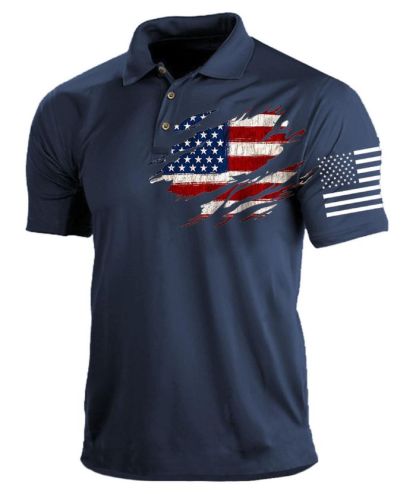 ZITY Men's 3D Printing Slim Fit Polo Shirt-DUMPO06023