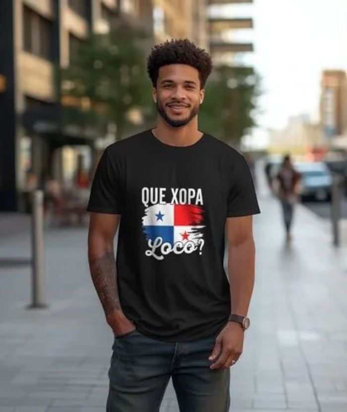 ZITY Men's Panama Flag Printed 100% Cotton T-Shirt