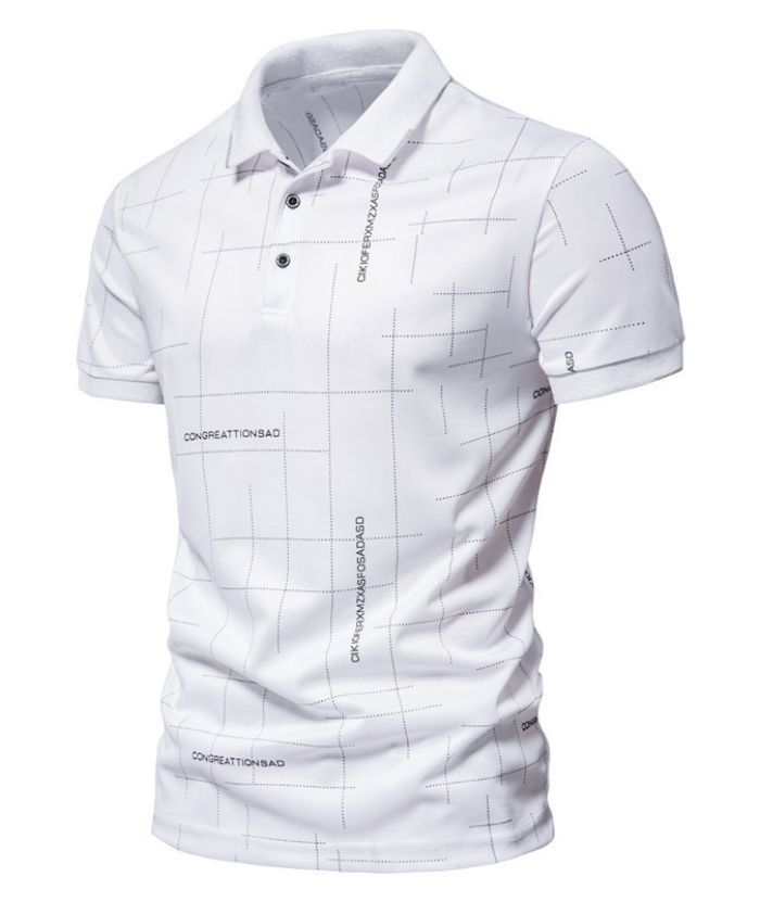 ZITY Men's Dotted Print Dri Fit Polo Shirt-DUMPO06069