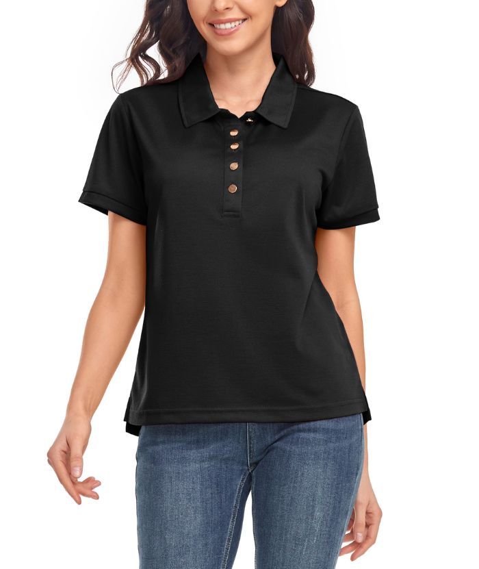 ZITY Women's Summer Slim Fit Casual Golf Polo Shirt-CUWPO01445