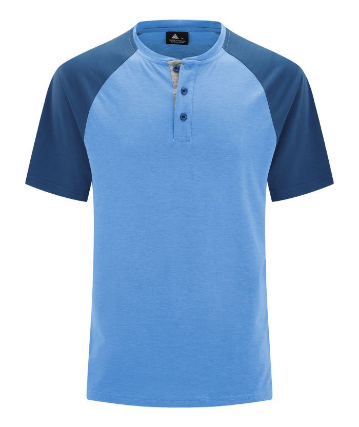 ZITY Men's Slim Fit 3 Button Up T-Shirt-CUMSS01447