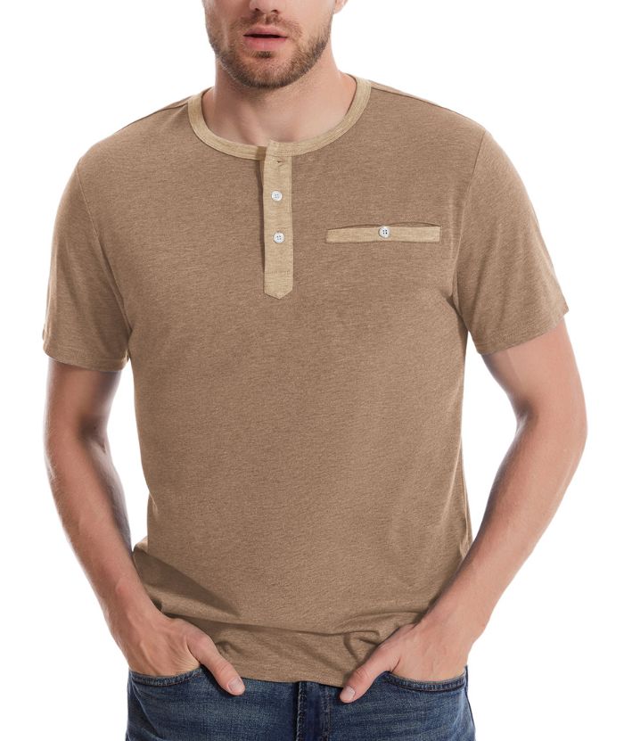 ZITY Men's Button Up Dri Fit T-Shirt-CUMSS02343