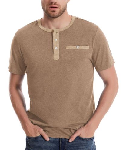 ZITY Men's Button Up Dri Fit T-Shirt-CUMSS02343