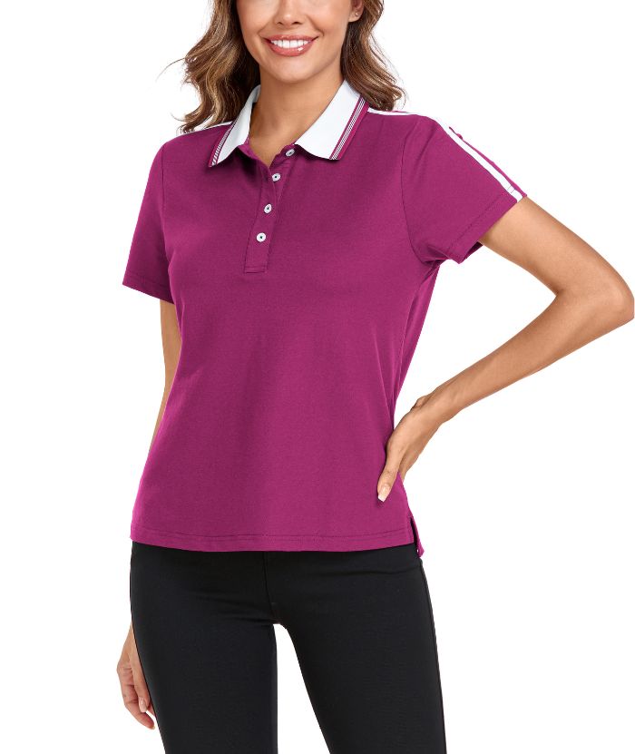 ZITY Women's Slim Fit Athletic Quick Dry Polo Shirt-CUWPO03035