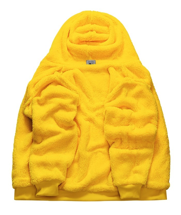 Men's Yellow Zip-Up Fleece Lined Essential Hoodie Jacket | Zitysports