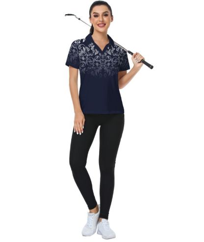 ZITY Women's Totem Pattern Slim Fit Golf Polo SHirtCUWPO02024