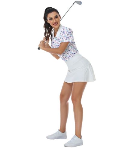 ZITY Women's Dri Fit White Golf Polo Shirt-CUWPO02134