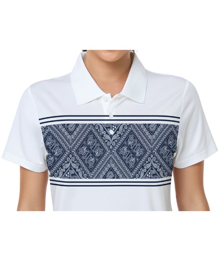 ZITY Women's Dri Fit Printed Polo Shirt-CUWPO02144