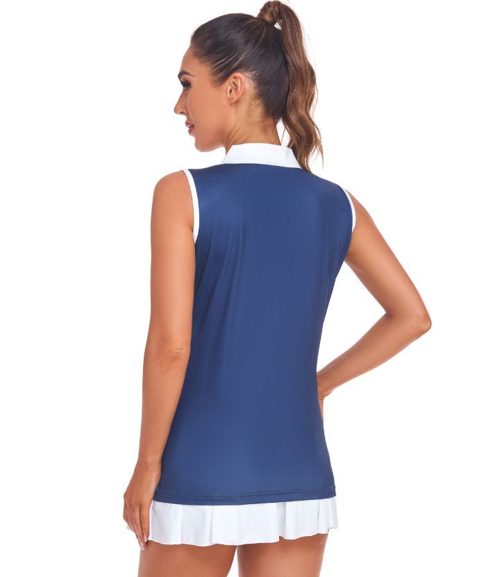 ZITY Women's Sleeveless Golf Polo Shirt-CUWBP02126