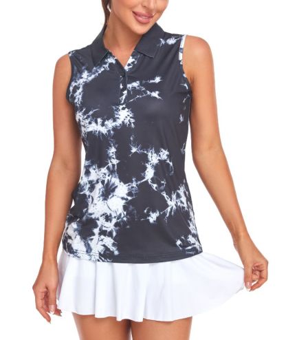 ZITY Women's Quick Dry Sleeveless Golf Polo Shirt-CUWBP02151