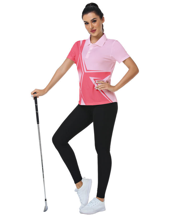 ZITY Women's Sports Slim Fit Quick Dry Gold Polo Shirt-CFWZZ00010