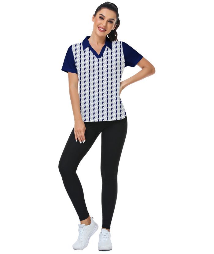 ZITY Women's Dri Fit White Golf Polo Shirt-CUWPO01014