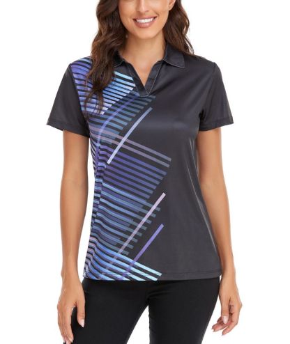 ZITY Women's V Neck Sports Dri Fit Casual Polo Shirt-CFWZZ00004