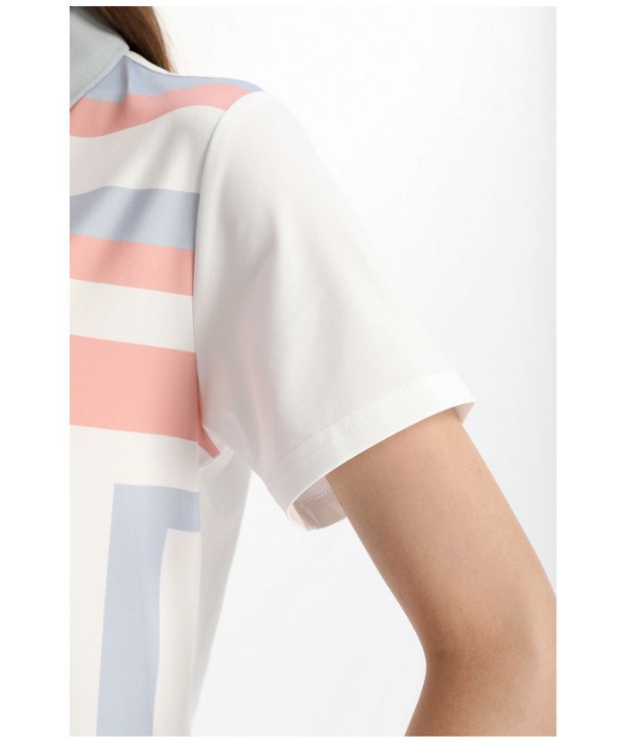 ZITY Women's Dri Fit White Golf Polo Shirt-CFWZZ00027