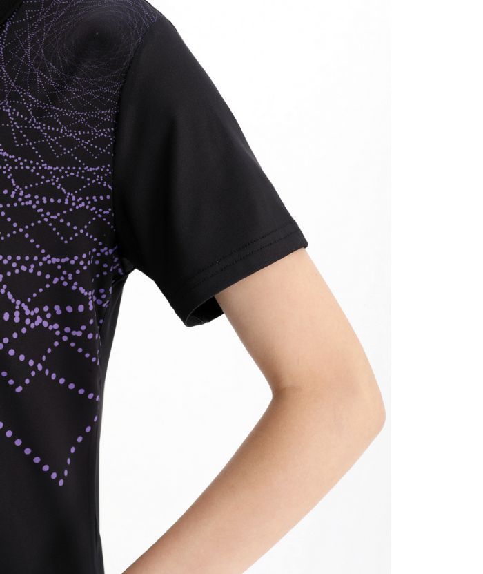 ZITY Women's Slim Fit Black Golf Polo Shirt-CFWZZ00044