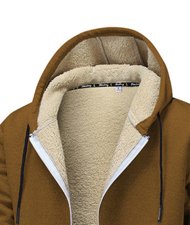 ZITY Men's Fleece Jacket Side Pocket with Zipper Casual Hoodie-DUMFH04877 | Zitysports