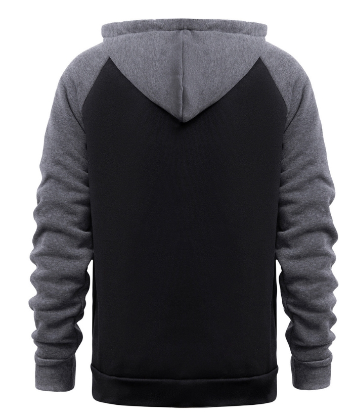ZITY Men's Color Block with Pocket Zip Up Outdoor Hoodie-DUMFH04909|Zitysports