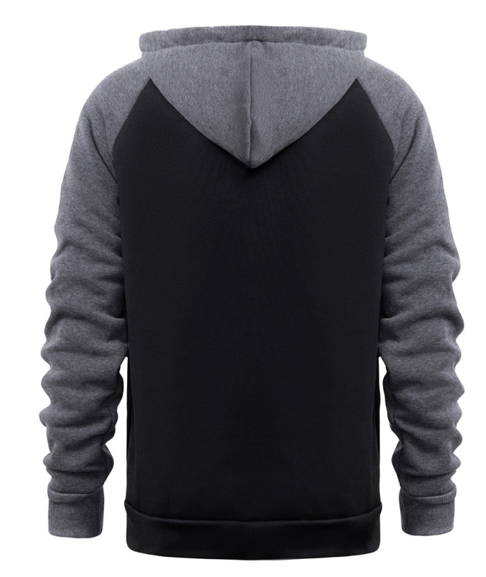 ZITY Men's Color Block with Pocket Zip Up Outdoor Hoodie-DUMFH04909|Zitysports