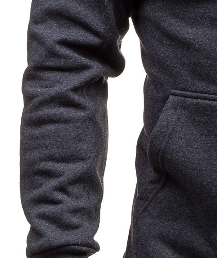 ZITY Men's Long Sleeve Full Zipper Casual Hoodie with Kangaroo Pockets-DUMHD05003|Zitysports