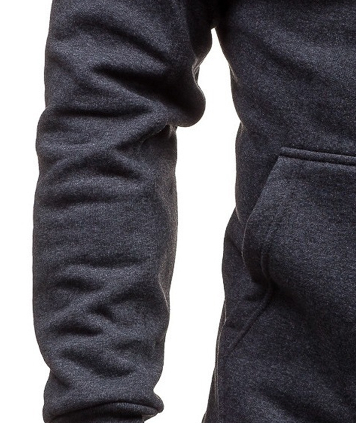 ZITY Men's Long Sleeve Full Zipper Casual Hoodie with Kangaroo Pockets-DUMHD05003|Zitysports