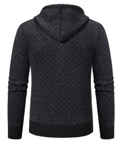 ZITY Men's Knitted Zip-Up Long Sleeve Hoodie-DUMFH05055|Zitysports