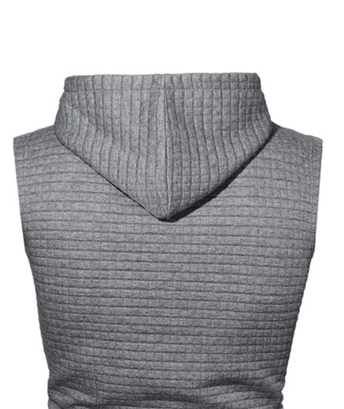 ZITY Men's Plus Size  Solid Color Sleeveless Hoodie-DUMMG05201|Zitysports